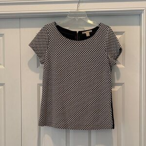 Banana Republic Black and White Checkered Tee